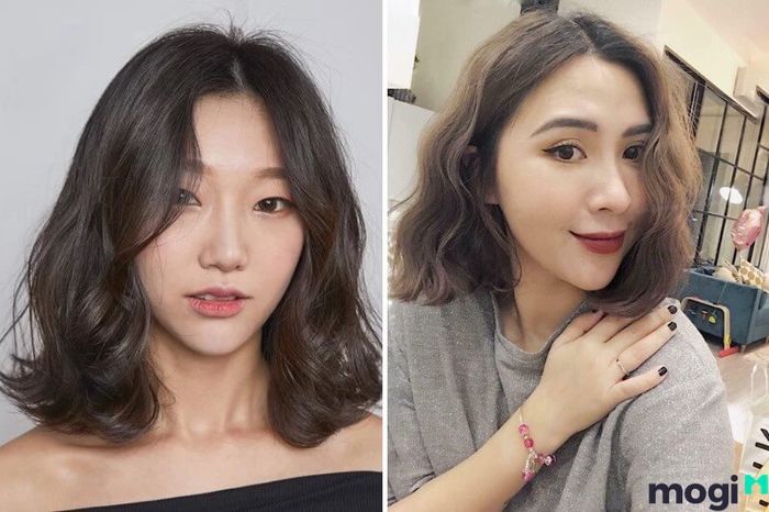 Tóc Xoăn Sóng Lơi Ngang Vai – Kiểu Tóc Dành Cho Mặt Dài