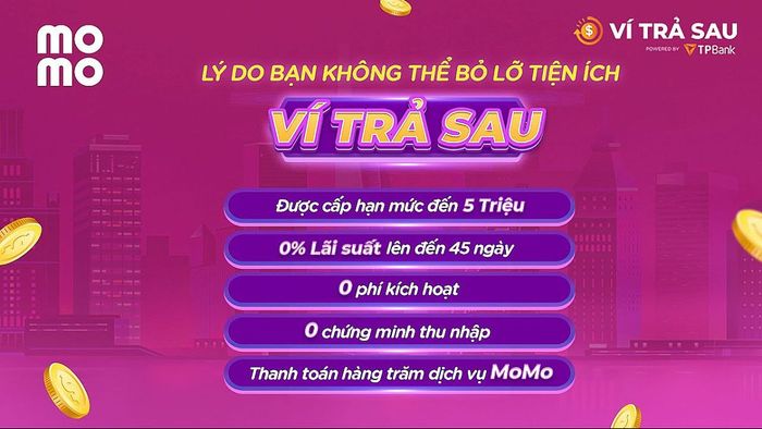 Các mức hạn của ví trả sau MoMo