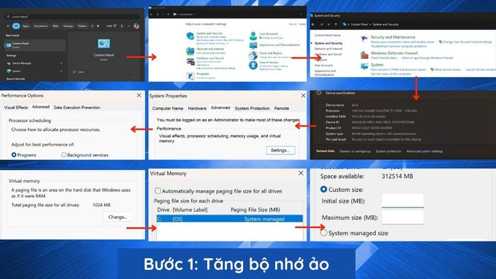 Tùy chỉnh hệ điều hành máy tính để sửa lỗi Out of Memory - bước 1