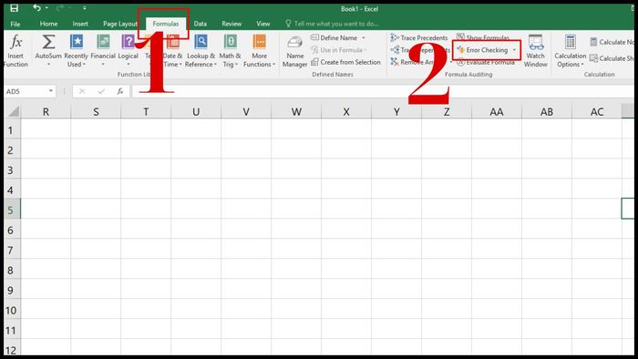Khắc phục lỗi vòng lặp trong công thức Excel - Bước 1