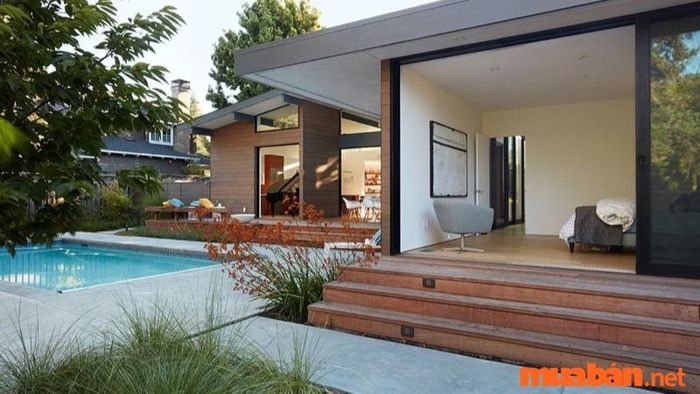 Nhà cấp 4 với hồ bơi