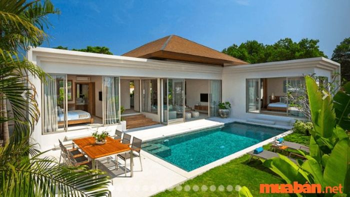 Nhà cấp 4 với hồ bơi