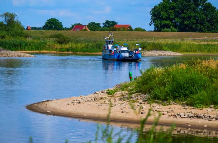 The Elbe River is also experiencing record-low water levels.