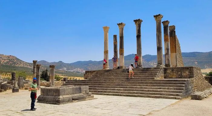 The Roman ruins of Volubilis are remarkably well-preserved due to their isolation and the fact that they remained untouched for nearly a thousand years.