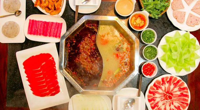 Shu Xiangge offers an authentic Sichuan hot pot experience on Gerrard Street.