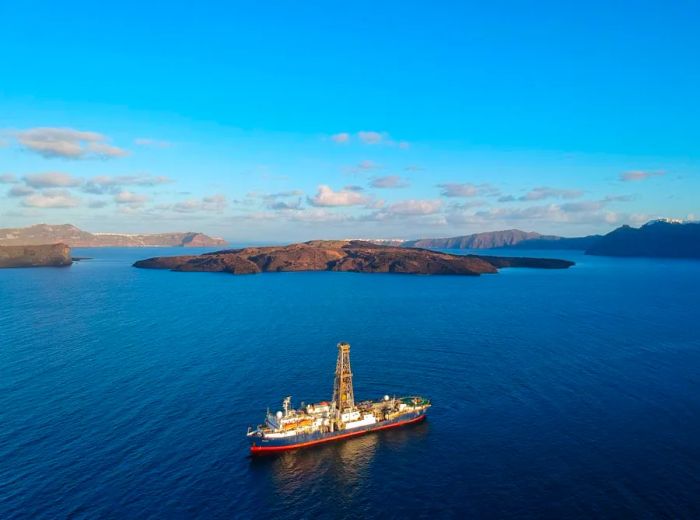 In 2023, the deep-drilling vessel JOIDES Resolution completed its inaugural research mission to Santorini.