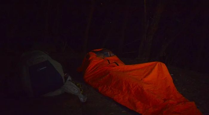 Instead of using a tent, Wan opted to sleep in a bivvy bag throughout his journey to conquer all of Hong Kong's peaks.