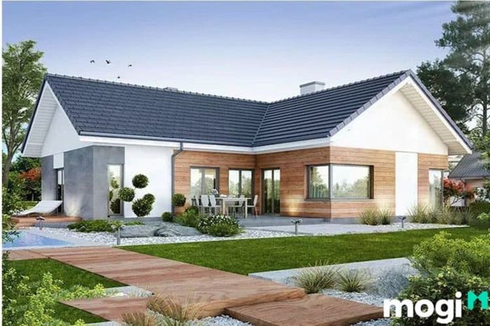 mẫu nhà mái thái 1 tầng 3 phòng ngủ 100m2