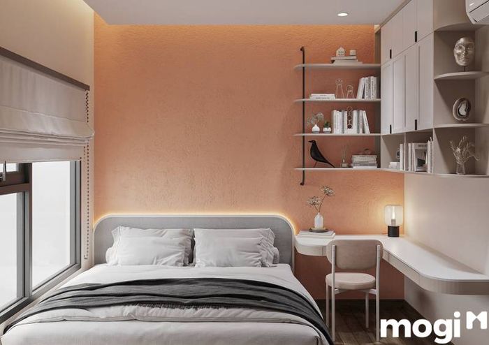 Thiết kế phòng ngủ căn hộ 60m2 với mục tiêu tối ưu hóa không gian sử dụng, giúp phòng ngủ trở nên rộng rãi và thoải mái hơn.
