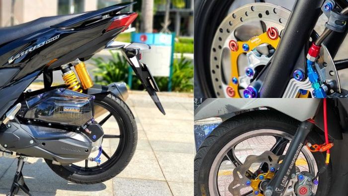 Xe Vario 150 độ full ốc kiểng đa màu sắc, tạo điểm nhấn nổi bật cho chiếc xe