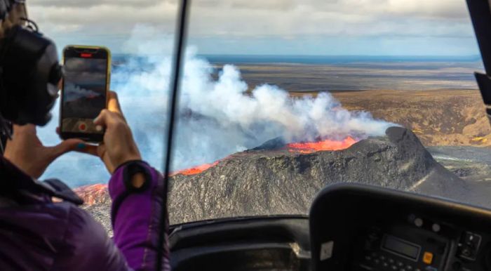 A $366 helicopter ride in June was worth every cent to witness the erupting volcano from above.