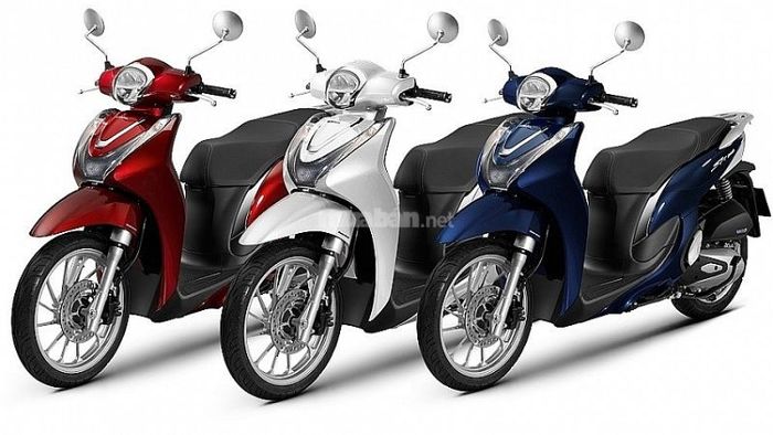 Honda SH Mode 2023 phiên bản tiêu chuẩn với 3 màu: trắng, xanh đen, đỏ