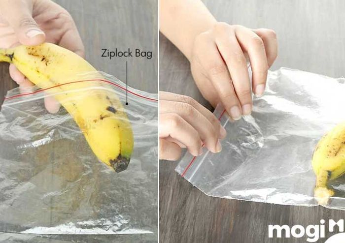 Cách bảo quản chuối chín lâu bằng túi zip
