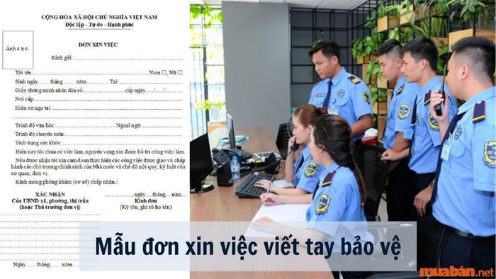 Mẫu đơn xin việc viết tay vị trí bảo vệ