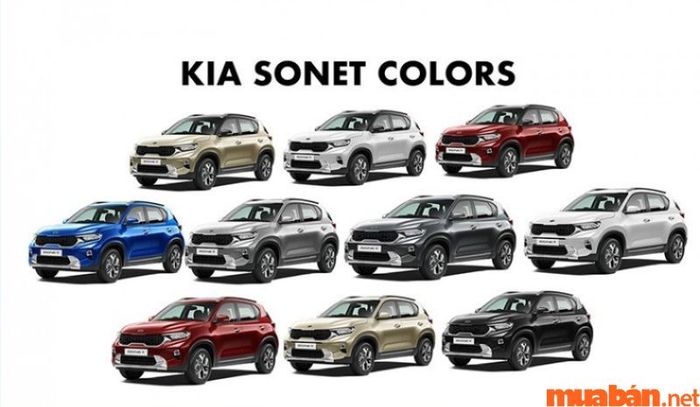 Màu sắc đa dạng và bắt mắt là một trong những điểm mới của KIA Sonet 2023, mang đến cho khách hàng nhiều lựa chọn phong phú.