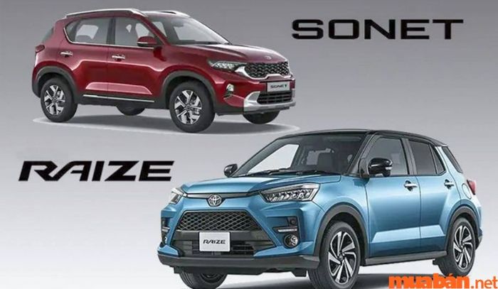 So sánh giữa hai mẫu xe KIA Sonet và Toyota Raize
