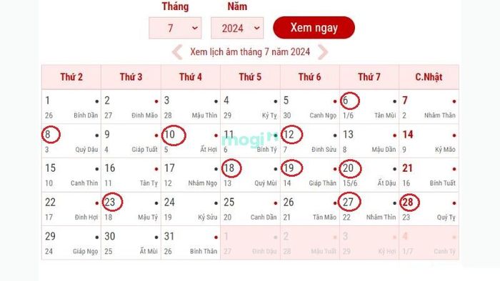Khi lựa chọn ngày tốt để nhập trạch, tháng 7 có 10 ngày không tốt mà bạn cần phải tránh
