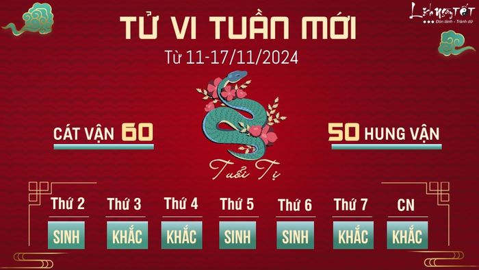 Tử vi tuần mới của 12 con giáp từ 11-17/11/2024 - Tị