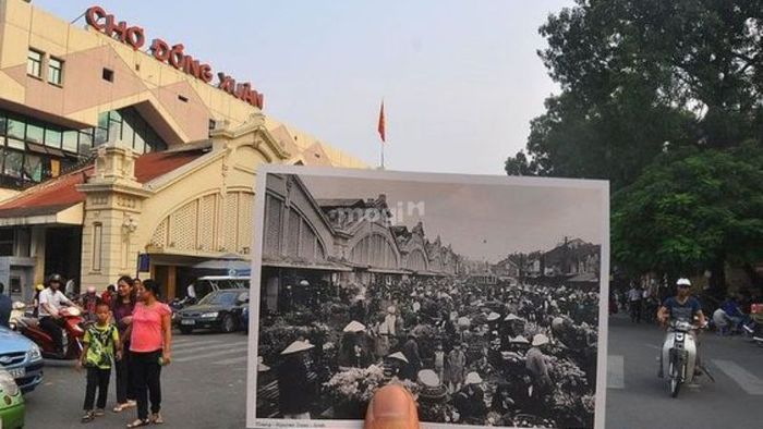 Chợ Đồng Xuân vẫn giữ nguyên nét cổ kính xưa – Ảnh: Sưu tầm