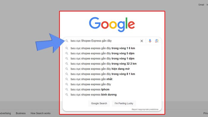 Hướng dẫn tìm bưu cục Shopee Express gần bạn qua Google