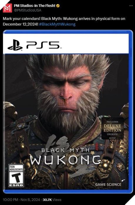 Black Myth: Wukong chính thức ra mắt phiên bản đĩa PS5, bao gồm cả nâng cấp Deluxe 2