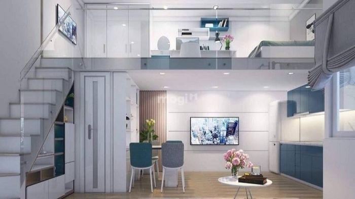Nhà 30m2 có gác lửng được thiết kế với các đường nét sang trọng, kết hợp tinh tế với nội thất tạo nên không gian đẳng cấp