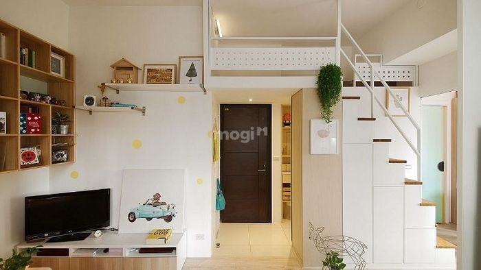 Dưới đây là một mẫu thiết kế khác cho những ai muốn xây nhà 30m2 có gác lửng theo phong cách hiện đại