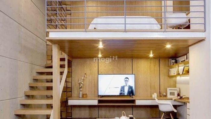 Đơn giản nhưng nổi bật nhờ vào chất liệu gỗ tự nhiên ấm áp