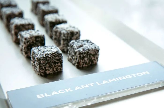 The Lexus Design Pavilion featured a striking black ant dessert by New Zealand chef Ben Shewry, the visionary behind Attica.