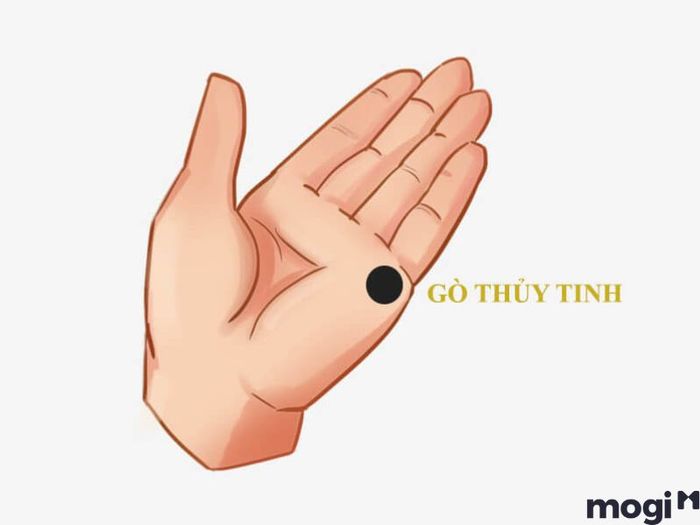 Nốt ruồi ở gò Thủy Tinh trong lòng bàn tay