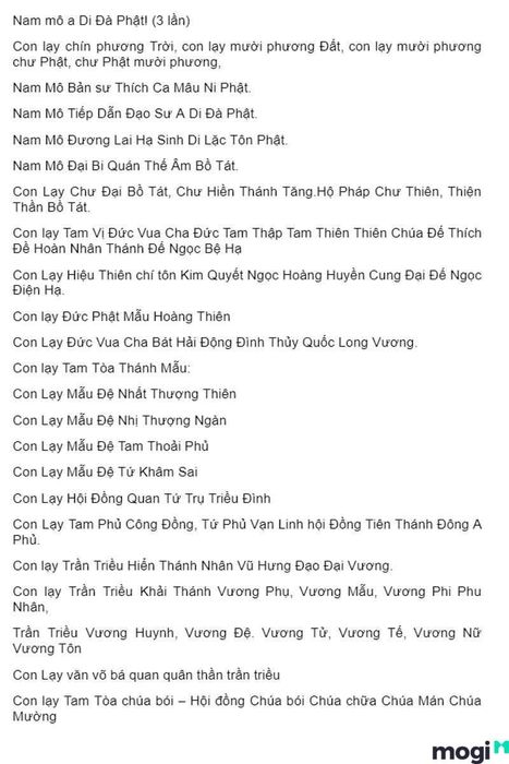 Bài văn khấn Ông Hoàng Bảy