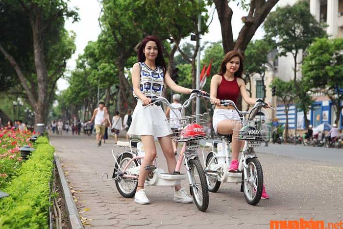 Các mẫu xe đạp điện dành cho nữ có kích thước nhỏ gọn hơn so với xe dành cho nam.