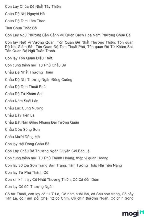 Bài văn khấn Ông Hoàng Bảy