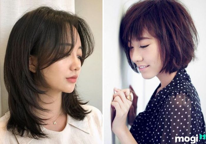 Kiểu tóc dành cho người mặt vuông.
