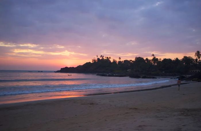 Patnem Beach at dusk.