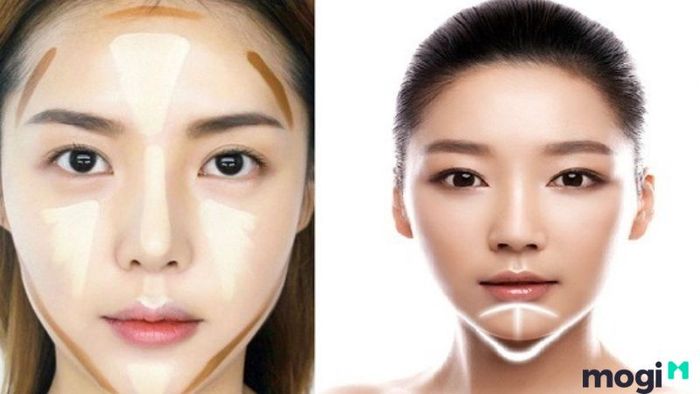 Make up để giảm cằm lẹm