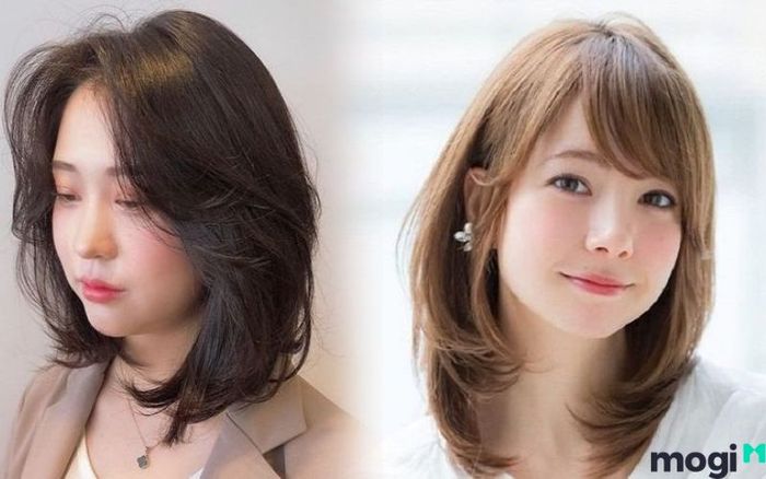 Tóc mái xéo uốn nhẹ