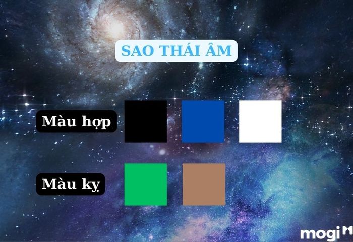 Sao Thái Âm hợp và kỵ màu nào?