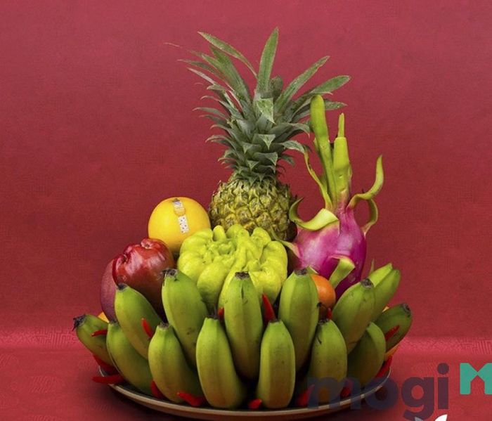 Mâm ngũ quả thường được chọn theo phong tục của địa phương.