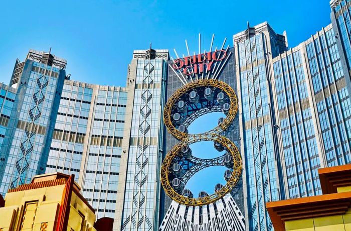 The stunning Golden Reel in Macau.