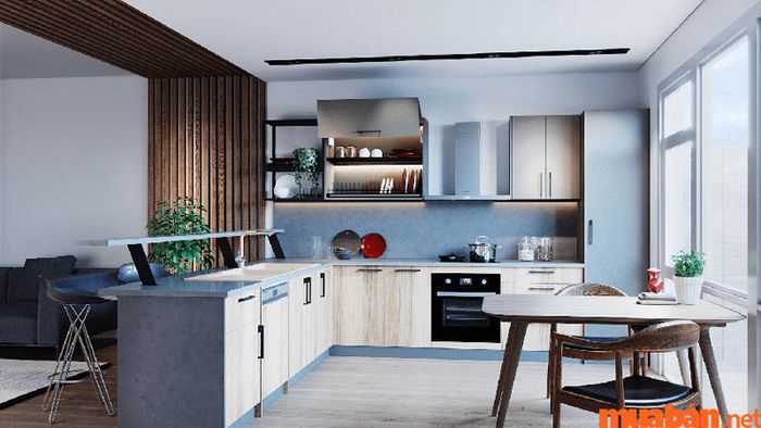 Lâu ngày, gió mạnh từ cửa vào bếp sẽ gây rối loạn, ảnh hưởng đến hòa khí trong gia đình.