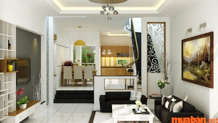 Bếp đối diện cửa chính sẽ làm giảm may mắn và tài lộc cho gia đình, cần tránh thiết kế này.