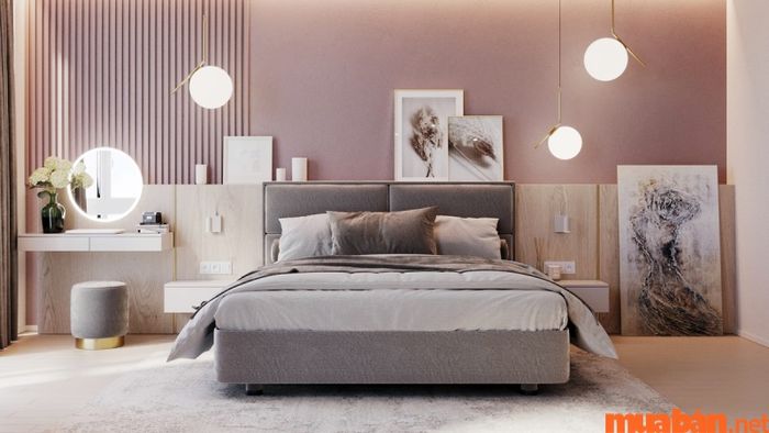 Màu sắc trong phòng ngủ nên phù hợp với mệnh của gia chủ để thu hút năng lượng tích cực.