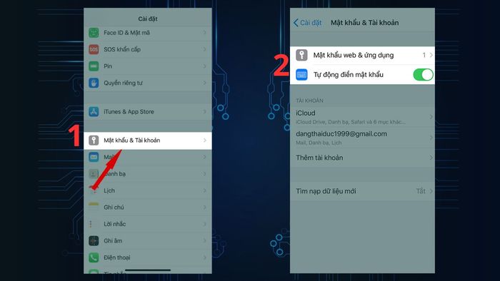 Cài đặt tính năng tự động điền mật khẩu trên iPhone - Bước 1