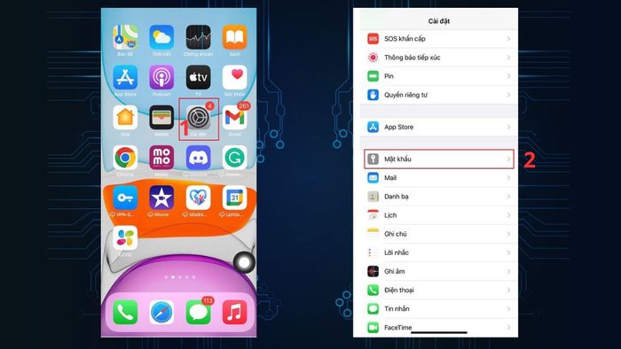 Quản lý mật khẩu đã lưu trên iPhone - Bước 1