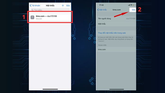 Xóa mật khẩu đã lưu trên iPhone - Bước 2