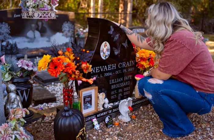 Fails regularly visits the graves of her daughter and granddaughter, Lillian Faye Broussard, in Buna, Texas.