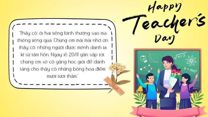 Bài văn hay 20/11 của học sinh tiểu học