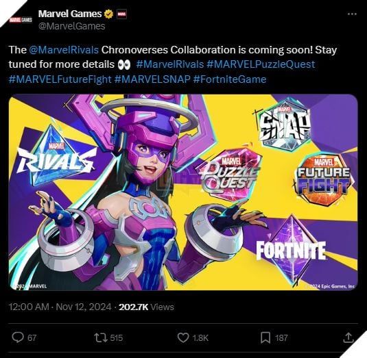 Marvel Rivals Sắp Có Hợp Tác Cùng Fortnite Trong Thời Gian Tới
