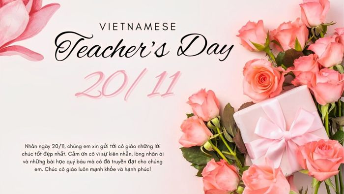 Bài văn 20/11 ấn tượng nhất của học sinh cấp 2